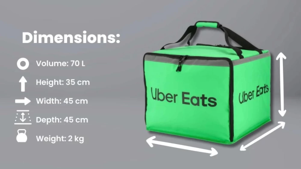 Uber Eats XL toimituskantolaukku